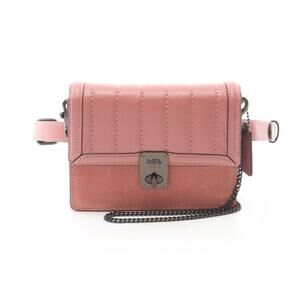 Coach Hutton waist bag body leather suede pink